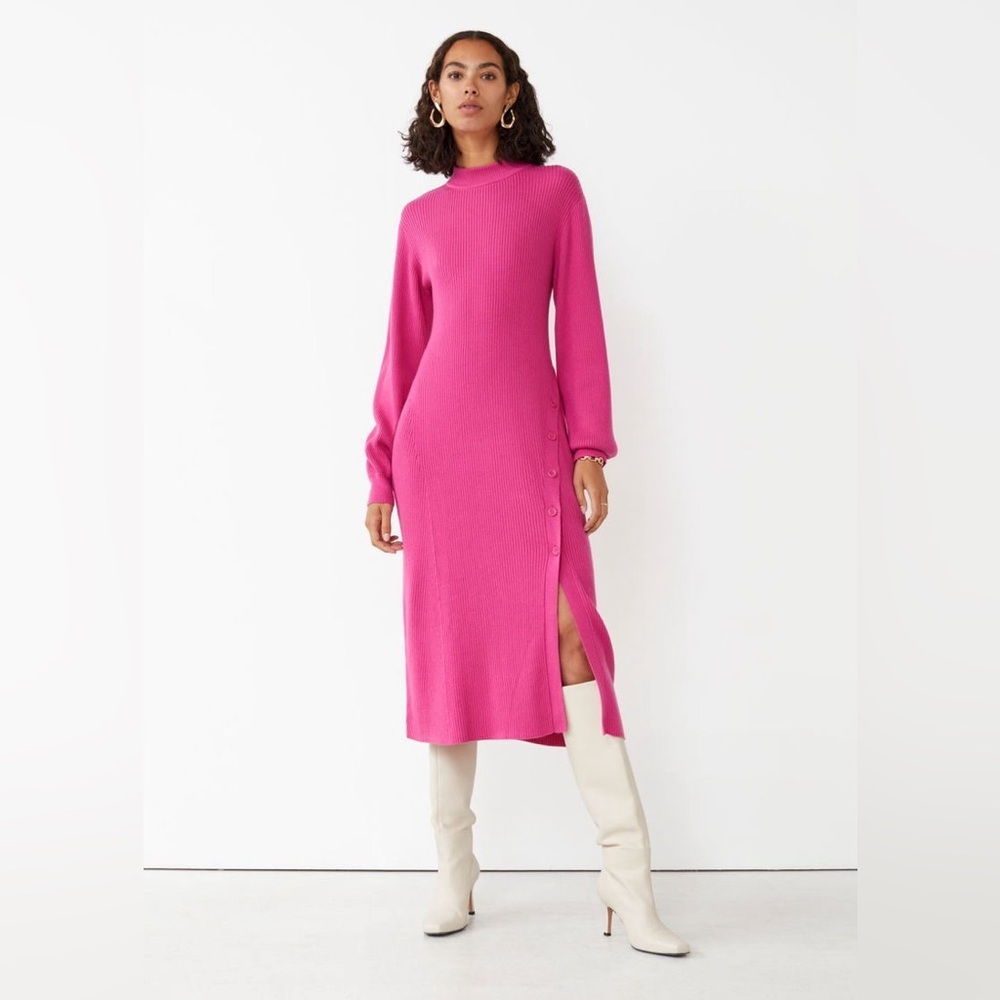 OTHER STORIES

Buttoned Rib Knit Dress
